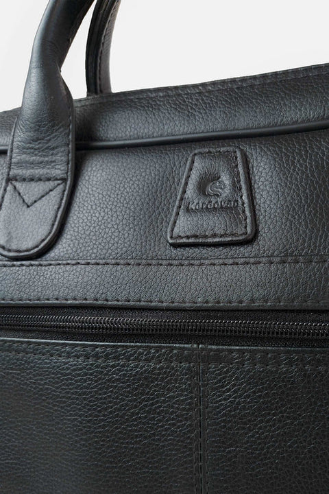 Pulse Leathers Slim Laptop Bag - Natural Milled Leather, Sleek & Lightweight Design