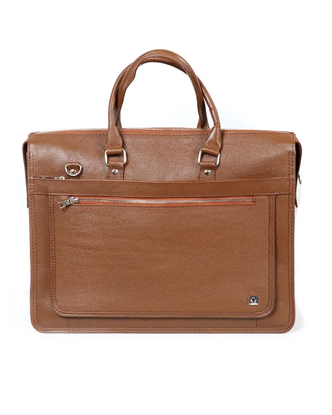 Luxury Leather Laptop Bag with File Compartment