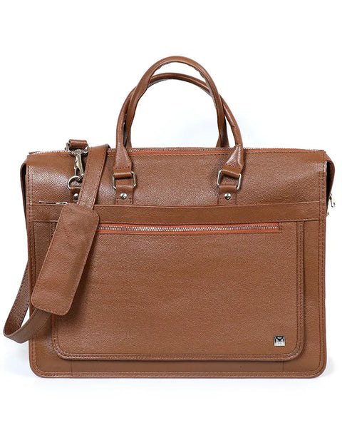 Luxury Leather Laptop Bag with File Compartment