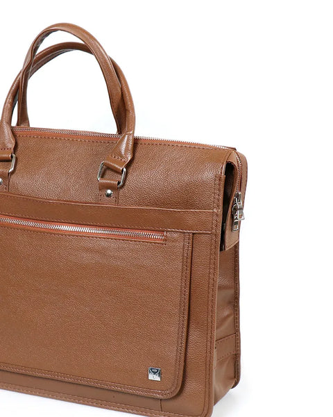 Luxury Leather Laptop Bag with File Compartment