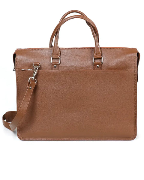 Luxury Leather Laptop Bag with File Compartment