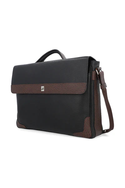 PROTOCOL Bag - BLACK | Genuine Leather Office & Laptop Bag