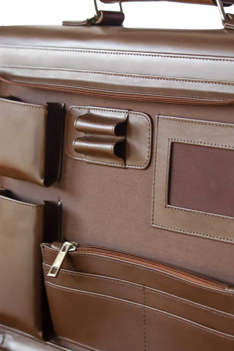 The Staton Office & Laptop Bag - Brown Leather, Stylish & Functional