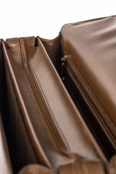 The Staton Office & Laptop Bag - Brown Leather, Stylish & Functional